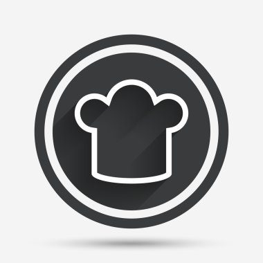 Chef şapka işareti simgesi. sembol pişirme.