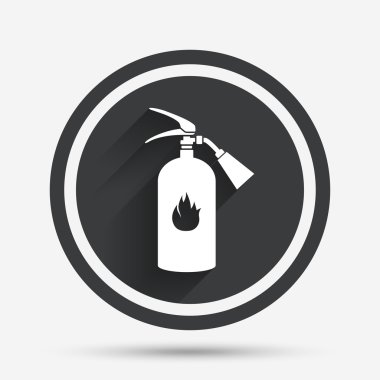 Yangın söndürücü işareti simgesi. yangın güvenlik sembolü.