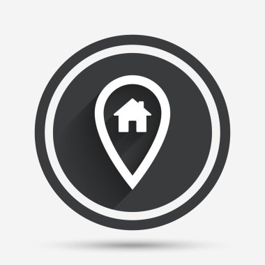 işaretçi ev işareti simgesini harita. işaretleyici sembolü.