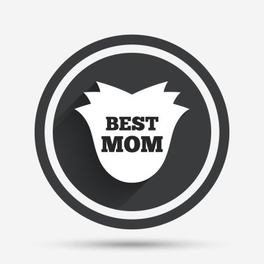 En iyi anne işareti simgesi. çiçek simgesi.