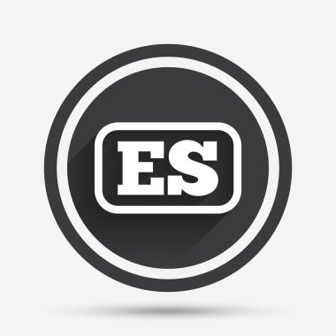 İspanyolca dil işareti simgesi. es çeviri.