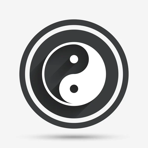 Ying Yang signe icône. Symbole harmonie et équilibre . — Image vectorielle