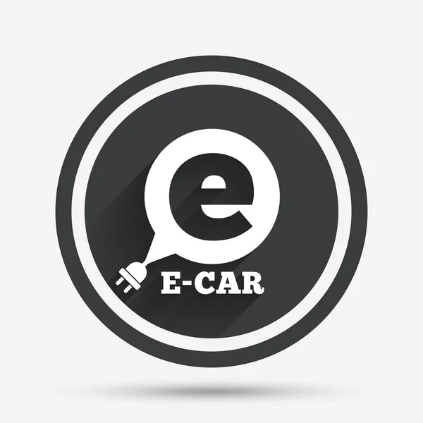 电动汽车标志图标。电动汽车符号. — 图库矢量图片
