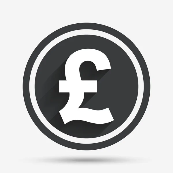 Ícone de sinal de libra. GBP símbolo da moeda . — Vetor de Stock