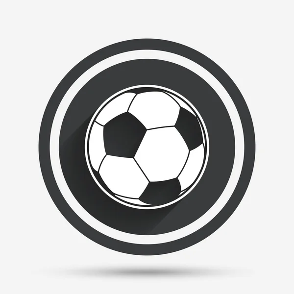 Fotboll boll tecken ikon. Fotboll Sport symbol. — Stock vektor