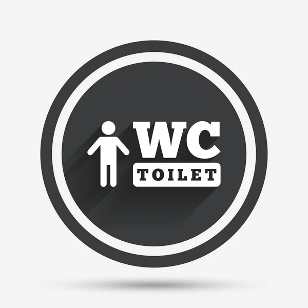 WC hommes signe de toilette icône. Symbole des toilettes . — Image vectorielle