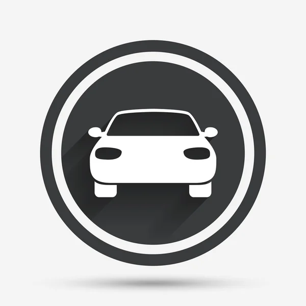 Icono de signo de coche. Símbolo de transporte . — Vector de stock