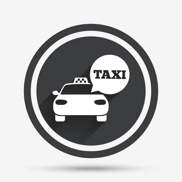 Samochód taxi znak ikona. Transport publiczny symbol. — Wektor stockowy