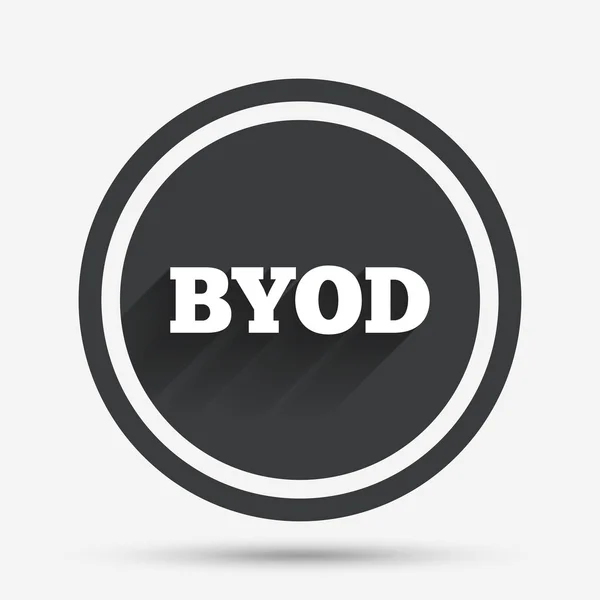 Icono de signo BYOD. Traiga su propio símbolo de dispositivo . — Archivo Imágenes Vectoriales