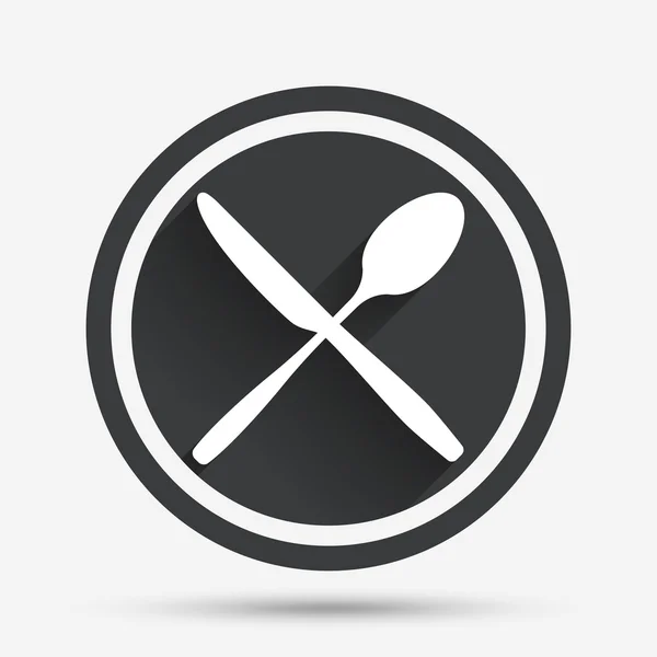 Eat sign icon. Cutlery symbol. Knife and spoon. — Stock Vector
