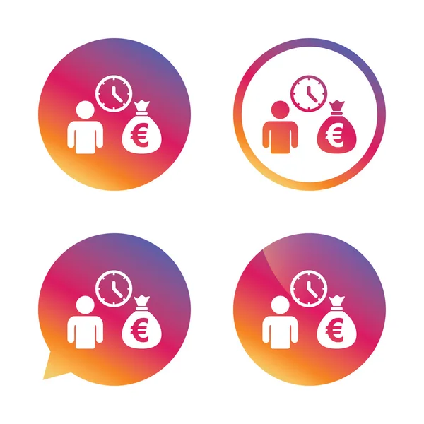 Bancaire leningen Meld pictogram. krijgen snel geldsymbool. — Stockvector