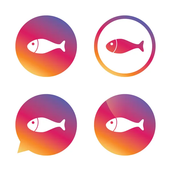 Fish sign icon. Fishing symbol. — Stock Vector