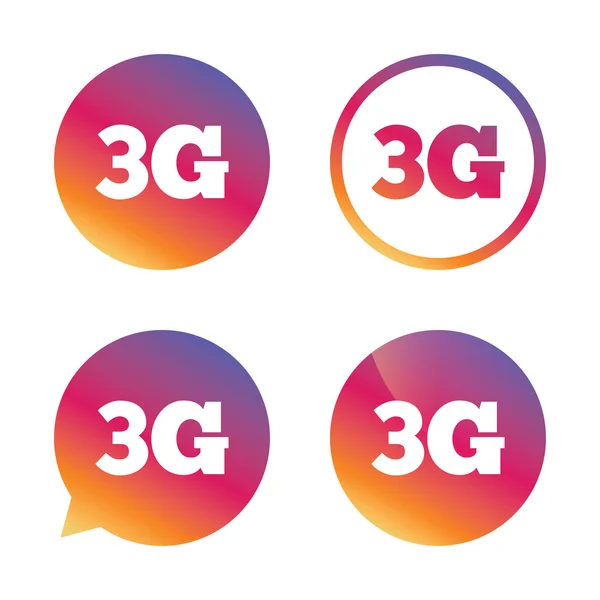 3G sign. Mobile telecommunications technology. — Stock Vector