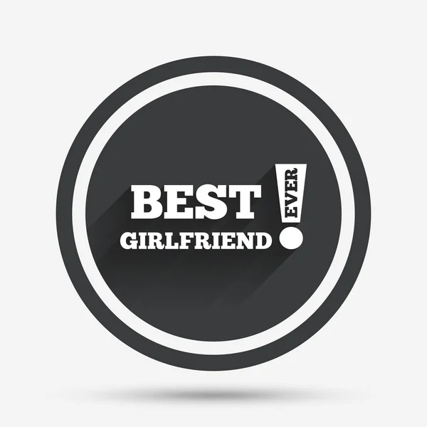 Best girlfriend ever sign icon. Award symbol. — Stock Vector