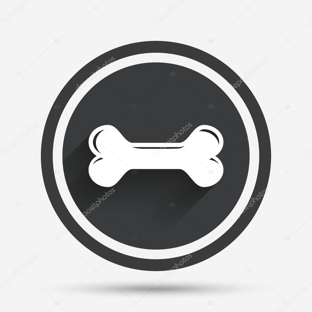 Dog bone sign icon. Pets food symbol.