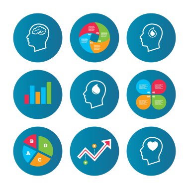 kafa beyin simgesi ile. erkek insan sembolleri.