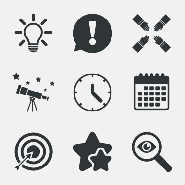 lamba fikir ve saat saat. Hedef amaç.