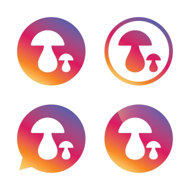 mantar işareti simgesi. Boletus mantar sembolü.