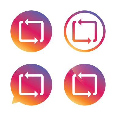 simge yineleyin. döngü sembolü. kayıt yenileme.