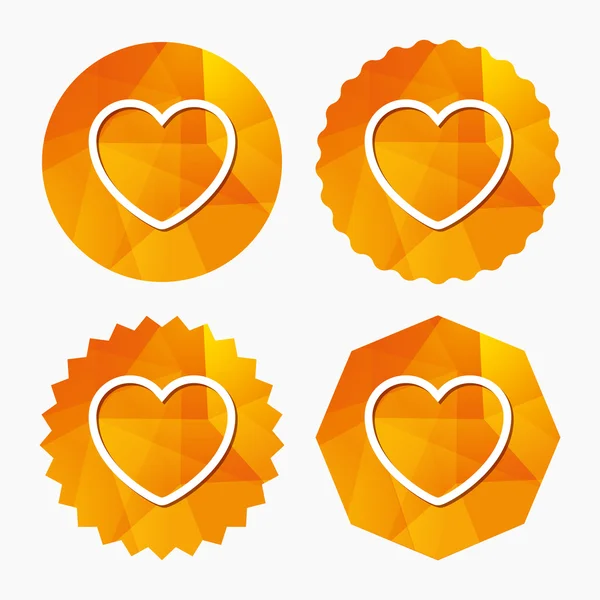 Heart sign icon. Love symbol. — Stock Vector