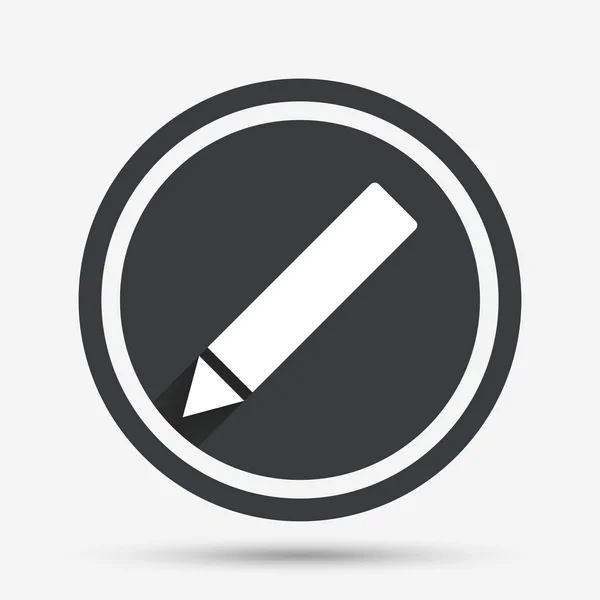 Bleistiftzeichen-Symbol. Schaltfläche Inhalt bearbeiten. — Stockvektor