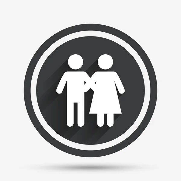 Une icône de couple. Symbole jeune famille . — Image vectorielle