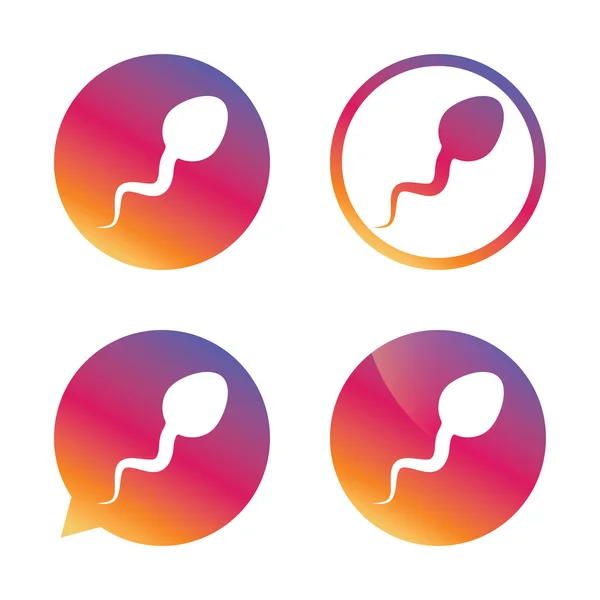 Sperm sign icon. Fertilization symbol. — Stock Vector