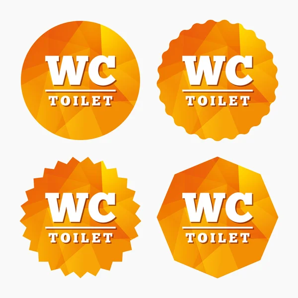 WC Toilet sign icon. Restroom symbol. — Stock Vector