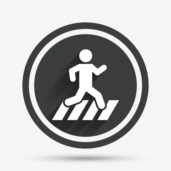Icono del paso de peatones. Crossing street sign . — Vector de stock