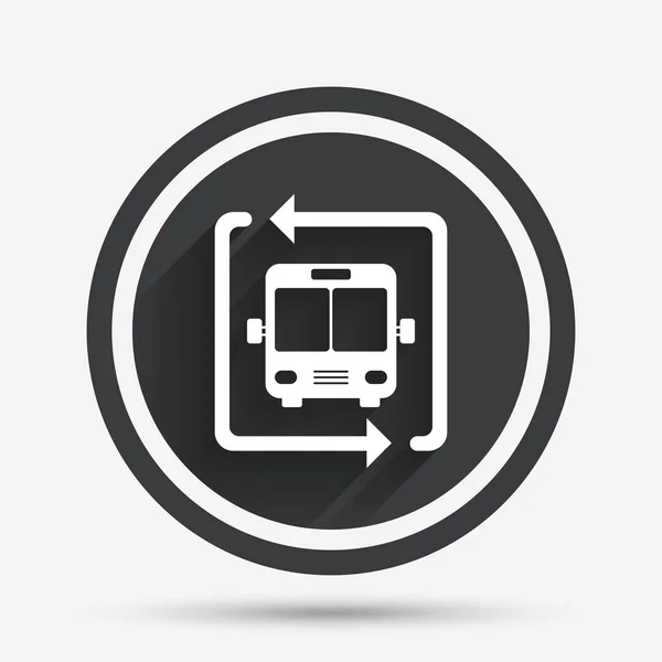 Bus shuttle pictogram. Openbaar vervoer stop symbool. — Stockvector