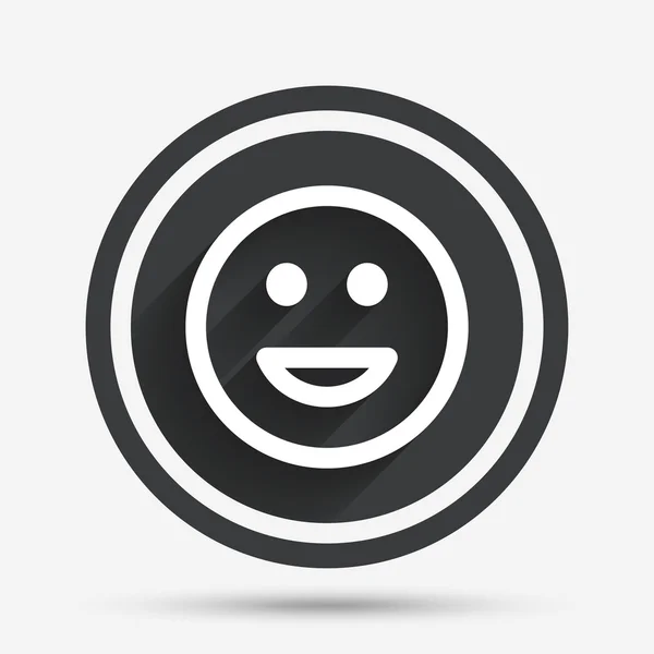 Ícone de sorriso. Símbolo facial feliz . — Vetor de Stock