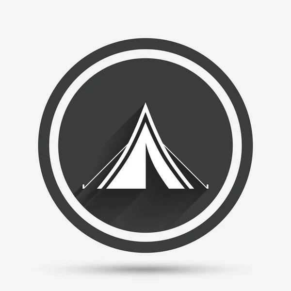 Знак туристической палатки. Кемпинг . — стоковый вектор