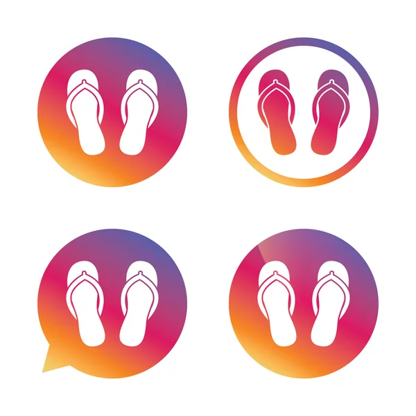 Flip-flops logga ikonen. Stranden skor. — Stock vektor