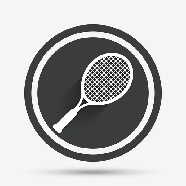 Icono de signo de raqueta de tenis. Símbolo deportivo . — Vector de stock