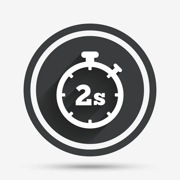 Timer 2s sign icon. Stopwatch symbol. — Stock Vector