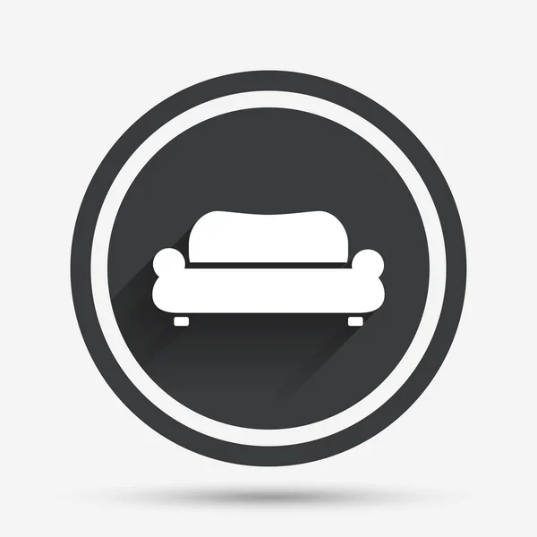 Comfortable sofa icon. Modern couch symbol. — Stock Vector