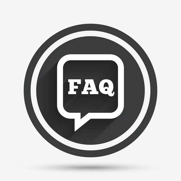 FAQ information sign icon. Help symbol. — Stock Vector