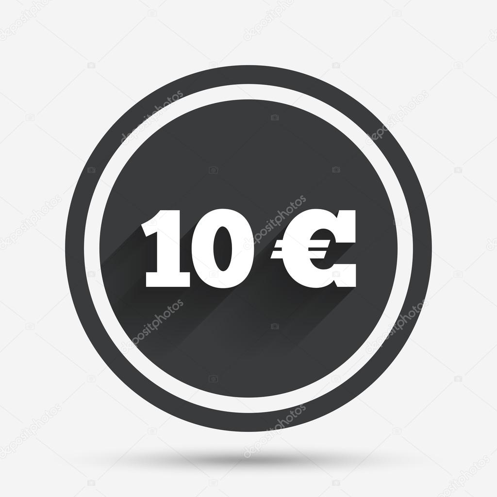 10 欧元符号图标。欧元货币符号. 图库矢量图©Blankstock 125859560