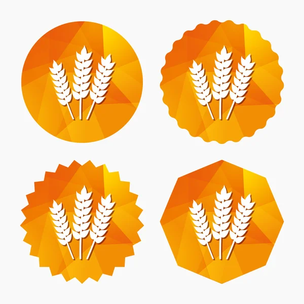 Agricultural sign icon. Gluten free or No gluten. — Stock Vector