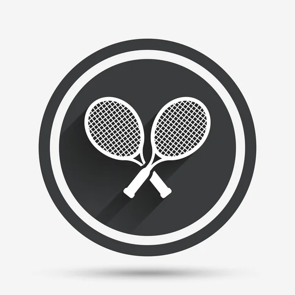 Icono de signo de raquetas de tenis. Símbolo deportivo . — Vector de stock