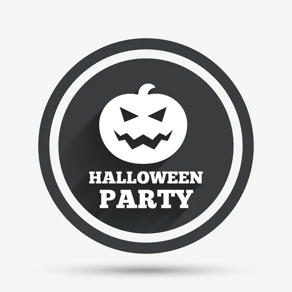 Halloween pumpkin sign icon. Halloween party. — Stock Vector