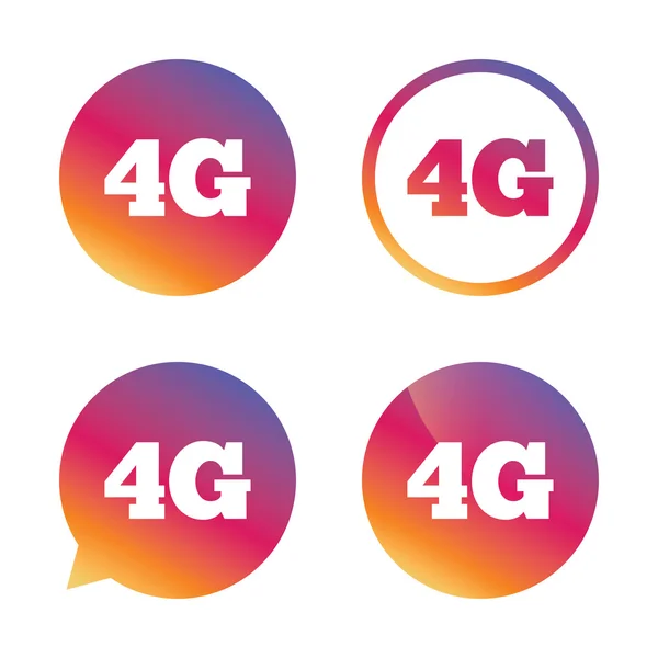Signo 4G. Tecnología de telecomunicaciones móviles . — Archivo Imágenes Vectoriales