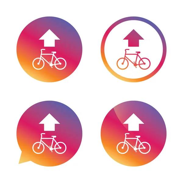 Bicycle path trail sign icon. Cycle path. — Stock Vector