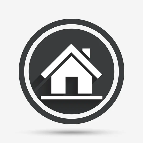 Otthoni aláírás ikonra. fő oldal gomb. navigáció. — Stock Vector