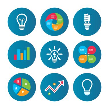 ışık lamba simgeler. enerji tasarrufu sembolleri.