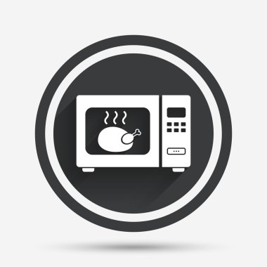 Mikrodalga fırın işareti simgesi. Mutfak elektrikli Ocak.