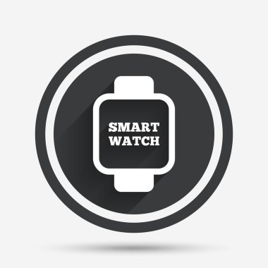 Akıllı izlemek işareti simgesi. Dijital kol saati.