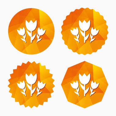 çiçek simgesi imzala. gül sembolü.