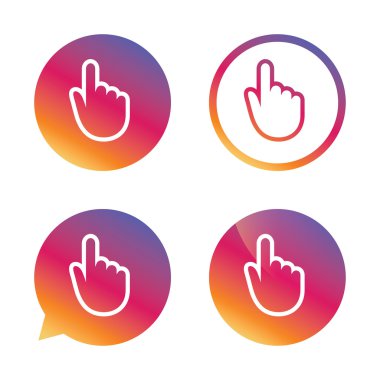 el imleç işareti simgesi. el işaretçi simgesi.