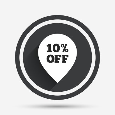 yüzde 10 satış işaretçisini etiket işareti simgesi.